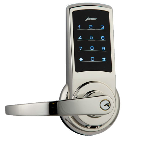  A doort handle with a keypad